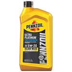 Pennzoil Ultra Platinum Full Synthetic 5W-20 Motor Oil, 1 Quart, Amber/brown. Fixed Price $16.99.