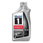 Mobil Racing 4T Full Synthetic Motorcycle Oil 10W-40, Quart. Fixed Price $27.99.