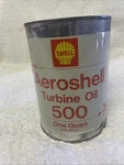 Aeroshell Turbine Oil 500 Metal Quart Can. Fixed Price $28.50.