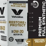 Valvoline Restore & Protect 0W-20 Full Synthetic Motor Oil, 1- 5 Gallon Bay Box. Fixed Price $154.72.