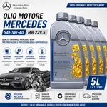 Mercedes Engine Oil 5W-40 Mb 229.5 Original 5L Sae Petrol Diesel. Fixed Price $85.84.