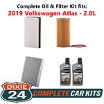 2019 Volkswagen Atlas 2.0L Complete Oil, Air & Cabin Filter Kit (0W-30). Fixed Price $135.95.