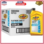 Pennzoil Platinum Euro Lx Full Synthetic 0W-30 Motor Oil, 1 Quart (6 Pack). Fixed Price $73.56.