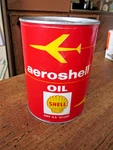 Vintage Aeroshell Aircraft Aviation 100 Sae 50 Oil Can. Fixed Price $60.00.