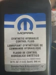 Mopar Synthetic Hydraulic Control Fluid 68227766AA 1 Quart 32 Oz. Fixed Price $12.00.