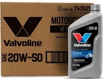 Valvoline 4-STROKE Motorcycle Full Synthetic Sae 20W-50 1 Qt, Case Of 6. Fixed Price $67.95.