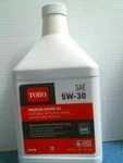 Toro 38908, Sae 5W-30, Premium 4-CYCLE Winter Engine Oil 20 Oz., Fs. Fixed Price $11.95.