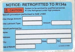 Carquest 409916 R-134A Retrofit Label Sae J1661 Hvac Sticker New !!. Fixed Price $7.95.