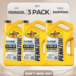 3-PACK Pennzoil Platinum 0W-20 Full Synthetic Motor 5 Qt. Fixed Price $77.01.