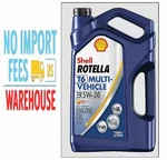 Shell Rotella T6 Multi-vehicle 5W-30 Diesel Oil 1 Gallon Pack No Import Fee. Fixed Price $67.95.