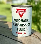 Vintage Nos Conoco Automatic Transmission Fluid Oil Can Quart Full. Fixed Price $94.99.