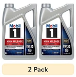 (2 Pack) Mobil 1 High Mileage Full Synthetic Motor Oil 5W-20, Quart. Fixed Price $40.95.