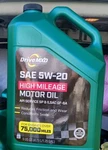 Drive Mxd Sae 5W-20 High Mileage Moto OIL-5 Quarts. Fixed Price $23.99.