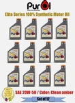 Purol 403301 Elite Series Synthetic Motor Oil Sae 20W-50 Qt Bott. Set Of 12. Fixed Price $177.32.