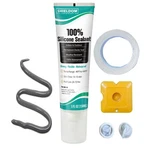 Shieldom Silicone Sealant Adhesive Caulk With Finishing Tool Grey. Fixed Price $23.31.