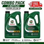 Castrol Gtx 5W-30 High Mileage Motor Oil 5QT Synthetic Blend 2 Pack. Fixed Price $29.66.