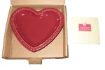 2001 Longaberger Pottery Heart Plate Red Paprika 30506. Fixed Price $11.69.