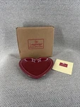 Longaberger Pottery 2001 Red Heart Plate #30506 Made In The Usa. Fixed Price $18.99.