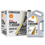 Shell Rotella T5 Synthetic Blend 15W-40 Diesel Engine 3-PACK, Amber/brown. Fixed Price $84.52.