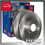 Apec Blue Front Vented Brake Discs Set For Vw Caddy Ii 1.4 1.6 1.9 (1995 2004). Fixed Price $52.39.
