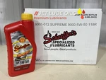 Schaeffer's 5W-50 9001 Racing Oil 12 Quarts. Fixed Price $165.99.