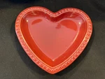 Longaberger Pottery 2001 Red Heart Plate #30506 Made In The Usa - Euc. Fixed Price $19.25.