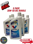 6 Pack Valvoline 20W-50 Premium Conventional Motor Oil (822344). Fixed Price $49.99.