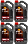 Motul Engine Lubricant Synthetic 8100 X-power 10W60 Set Of 5 Liters 106144. Fixed Price $260.21.