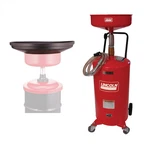 Lincoln Lubrication 3601 18 Gallon Pressurized Oil Drain With 3610 Large Funnel. Fixed Price $468.73.