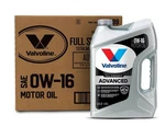 Valvoline Advanced Full Synthetic Sae 0W-16 Motor Oil 5 Qt, Case Of 3. Fixed Price $132.82.