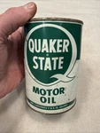 Vintage Quaker State Motor Oil Can 1 Quart Full Unopened. Fixed Price $16.00.