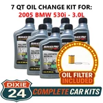 Fits: 2005 Bmw 530I 3.0L 6,000 Mile Synthetic Oil & Filter Kit (5W-30). Fixed Price $89.95.