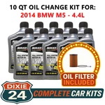 Fits: 2014 Bmw M5 4.4L 6,000 Mile Synthetic Oil & Filter Kit (5W-40). Fixed Price $135.95.