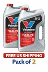 Pack Of 2-VALVOLINE Maxlife Full Synthetic High Mileage 5W-30 Motor Oil Quart. Fixed Price $53.94.