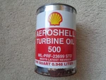 Aeroshell Turbine 500 Motor Oil Steel Quart Can - Original Vintage. Fixed Price $26.99.