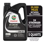 Castrol Edge 0W-20 Advanced Full Synthetic Motor Oil 5 Quarts Api Sq DEXOS1 GEN3. Fixed Price $22.99.