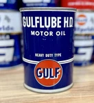 Vintage Gulflube Hd Motor Oil Can Quart Empty. Fixed Price $84.99.