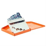 13KK15KNKUT Piece Steel Blue Jobber Length Drill Bit Set 1/16" - 1/4" By 64TH. Fixed Price $89.71.