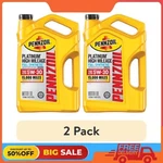(2 Pack) Pennzoil Platinum High Mileage Full Synthetic 5W-30 Motor Oil, Quart. Fixed Price $44.36.