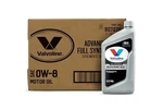 Valvoline Advanced 0W-8 Full Synthetic Motor Oil, Case Of 6 1 Quart Bottles. Fixed Price $62.00.