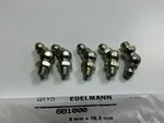 (5) Edelmann 681000 45 Male Elbow Grease Fittings 6-1.0MM Thread X 16.5MM Long. Fixed Price $12.56.