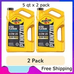 (2 Pack) Pennzoil Ultra Platinum Full Synthetic 0W-20 Motor Oil, 5 Quart. Fixed Price $55.99.