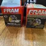 Fram Ultra Synthetic Oil Filter XG3614 2 Pack. Fixed Price $20.00.