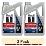 Mobil 1 High Mileage 5W-20 Full Synthetic Motor Oil 5QT Pack Engine. Fixed Price $49.94.