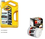 Pennzoil Platinum 5W-20 Full Synthetic Motor Oil, Quarts W/k&n Filter. Fixed Price $59.99.