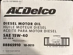 12X Acdelco Diesel Heavy Duty Oil 15W-40, 6.6 Engine. Fixed Price $123.00.