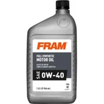 Fram 0W-40 Full Synthetic Motor Oil, Exceptional Film Strength, 6/1QUART. Fixed Price $59.53.