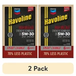 (2 Pack) Chevron Havoline High Mileage Synthetic Technology Motor Oil 5W-30, 6Q. Fixed Price $41.36.