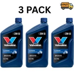 Valvoline Motorcycle Oil 20W-50 Conventional 3 Pack 1 Quart Bottles. Fixed Price $17.50.