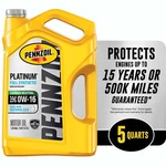 Pennzoil Platinum Full Synthetic 0W-16 Motor Oil, 5-QUART. Fixed Price $36.22.